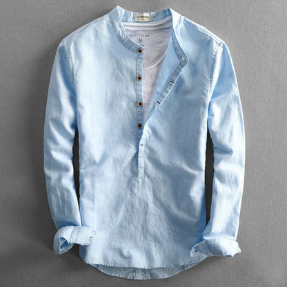 Men's Long Sleeve Linen Shirt (Pack of 4)